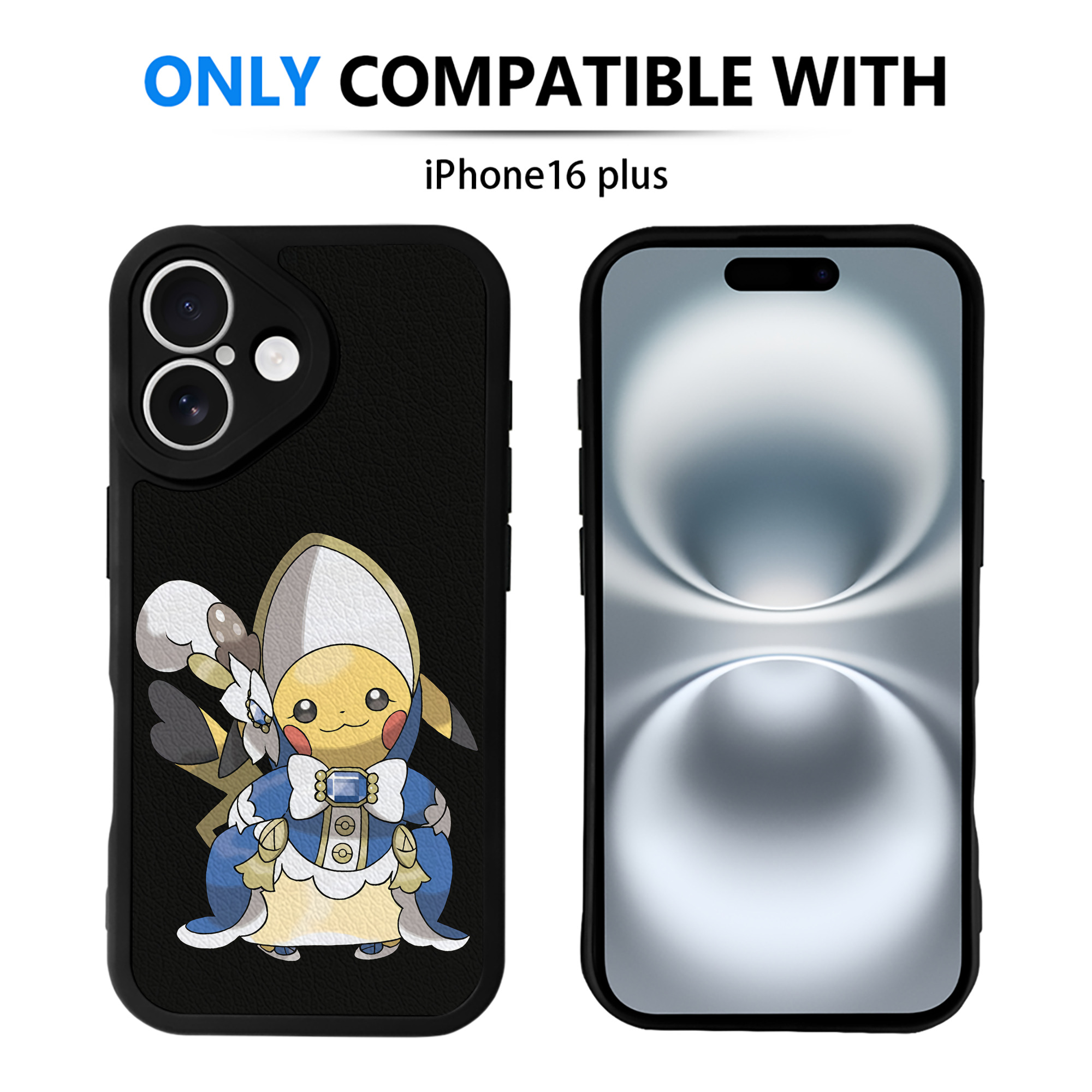 （画像用） ポケットモンスター Pokémon 【iPhone 16シリーズ対応】シリコンスマホケース（レザー調） 材質：シリコン